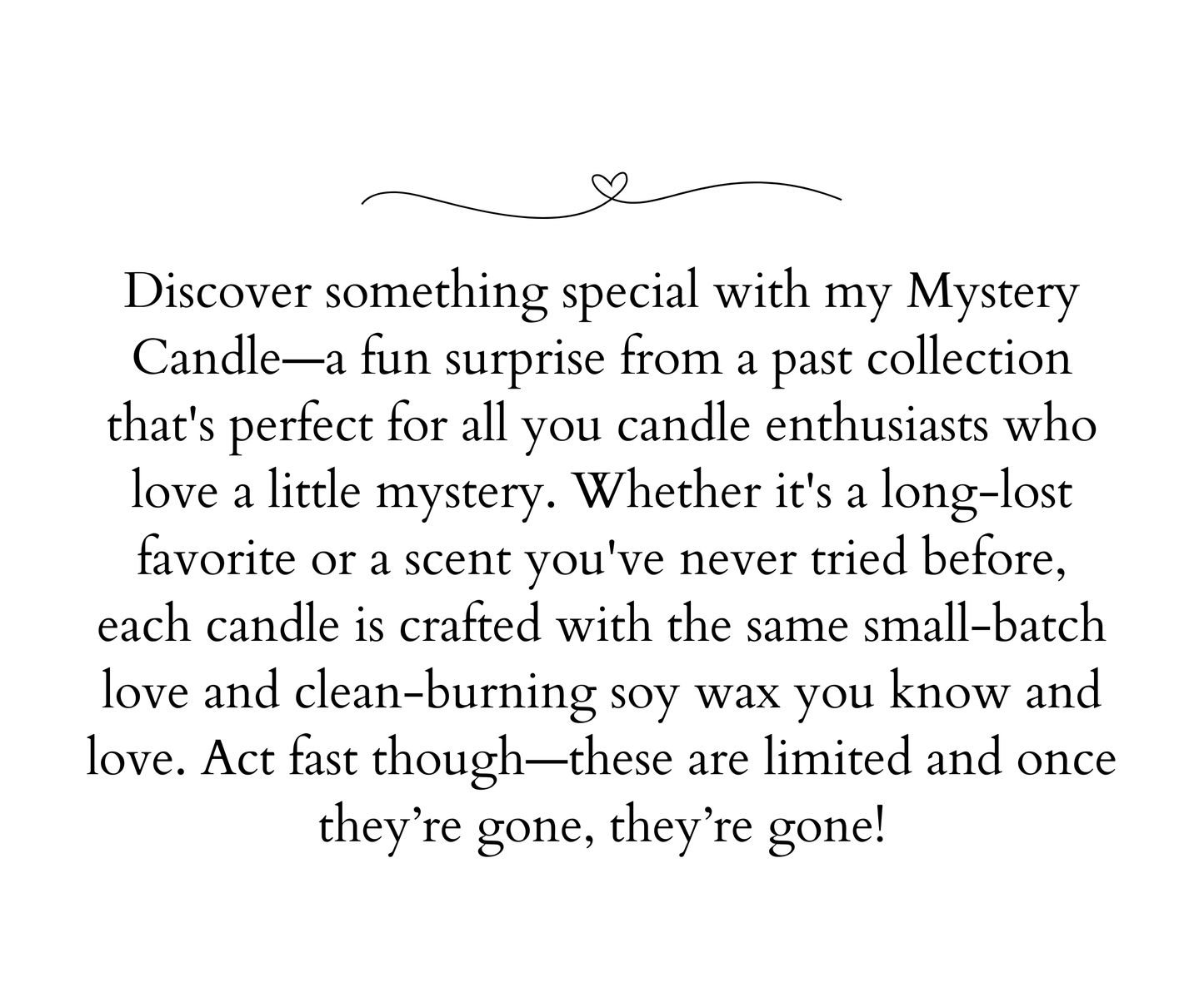 Mystery Candle - 50% off!